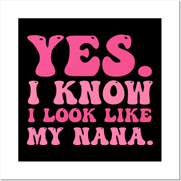 Yes I Know I Look Like My Nana Breast Cancer Awareness Wall Art by cyberpunk art